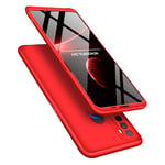 IMEIKONST Case for OPPO A11(A11X) 3 in 1 Design Hard PC Case Premium Slim 360 Degree Full Body Protective Phone Case Shockproof Ultra Thin Cover for OPPO A9 2020 / A5 2020. 3 in 1 Red AR