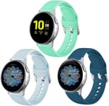 Simpleas compatible with Huawei Watch GT 2 (42mm) / Honor Watch Magic 2 (42mm) Watch Strap, Soft Silicone Waterproof Replacement Strap (20mm, Teal + Light Blue)