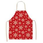 RONGJJ Chefs Cotton linen Home Kitchen Apron for Women Men, Christmas Pattern Design, Unisex Apron Perfect for Home BBQ Grill Baking Cooking Cleaning, F, 47x38CM