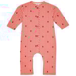 Flöss Molly Onesie Berry Gingham | Röd | 86 cm