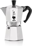 Bialetti Moka Express Aluminium Stovetop Coffee Maker 9 Cup,0.55 liters, Silver