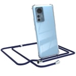 For Xiaomi 12 Pro Phone Case To Sling On Cord Case Chain Case TPU Blue UK