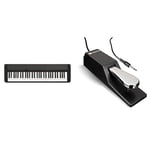 CT-S1BK Casiotone Piano-Keyboard & M-Audio SP-2 - Universal Sustain Pedal with Piano Style Action, The Ideal Accessory for MIDI Keyboards, Digital Pianos, Electronic Keyboards & More