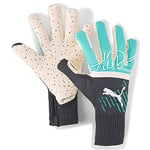 PUMA Unisex FUTURE Z Grip 1 Hybrid Goalkeeper Gloves, Green Glare-Elektro Aqua, size: 10