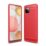 samsung Samsung A42 Carbon Fibre Case Red