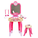 Salon de beauté Barbie « Happy Vibes » | Salon de beauté avec Miroir Rotatif et éclairage | Coiffeuse avec Accessoires | Jouet pour Enfant à partir de 3 Ans