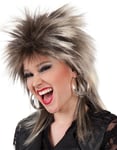 Mörkblond Tina Turner-inspirerad Peruk