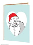 Old English Dog Lovers Christmas Xmas Greetings Card Brainbox Candy Cute Humour