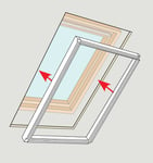 VELUX LGI CK02 2000 Karmstykke til foring hvit 57mm 55 x 78