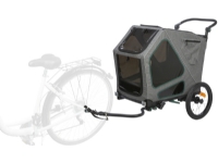 Trixie Bicycle trailer, M: 71 × 95 × 85/138 cm, grey/sage