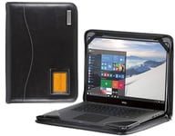 Broonel - Série Contour - Etui Noir en Cuir De pour Ordinateur Portable Compatible avec Le Dell Latitude 5400 14" Business Laptop