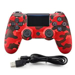 HALASHAO Ps4 Controller, controller for PS4, wireless controller for Playstation 4 controller gamepad joystick,Red Camouflage