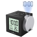 Precisioin Radio Controlled Digital Date Temperature Alarm Clock AP057 Black