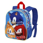 Sonic The Hedgehog - SEGA Sega-Sonic Trio-Sac à Dos 3D Petit, Bleu, 26 x 31 cm, Capacité 8,5 L