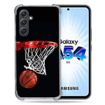 Cokitec Coque Renforcée en Verre Trempé pour Samsung Galaxy A54 5G Sport Basket Panier