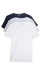 Emporio Armani Men's Cotton Crew Neck T-Shirt Undershirt, Grey/White/Navy, S (Pack of 3)