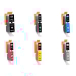 kompatible Canon PGI-530 / CLI-531 combo pack 6 stk bläckpatron (86 ml)