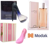Modak 3 Pack women Perfume Blue Diamond , Bad Girl Pink , Lotus Flower EDP 100ml