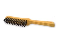 Osborn Handstålborste 2-rad 0,20mm mässing, plasthandtag