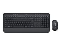 Logitech Signature MK650 for Business - Ensemble clavier et souris - sans fil - 2.4 GHz, Bluetooth LE - QWERTZ - Suisse - graphite