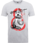 Star Wars The Last Jedi BB8 Roll With IT Grey T-Shirt - L