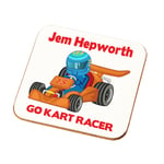 Personalised Boys Girls Go Kart Racer Coaster Gift Go Karting Racing Present