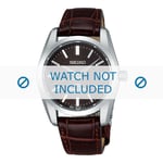 Seiko klockarmband SBGR089J / 9S65 00B0 Läder Mörk brun 19mm + sömmar