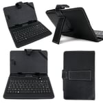 DURAGADGET Etui 7 Pouces Noir + Clavier intégré AZERTY pour Tablette Samsung Galaxy Tab Active (SM-T360) 8", Lenovo Tab S8-50 et Alcatel Hero 8 - Garantie 2 Ans