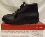 Kickers Classic Kick Hi M Core Men's Boots Black Leather Ankle Shoes Size 6.5uk