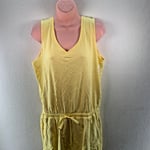 Amazon Essentials Women's Studio Terry Fleece Playsuit, Size L, Yellow