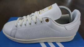 ADIDAS Stan Smith Women’s Trainers/Sneakers, Off White/Gold - Size 7.5 (FW2591)