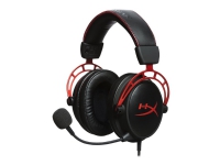 HyperX Cloud Alpha - Headset - fuld størrelse - kabling - 3,5 mm jackstik - sort & rød