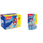Vileda SuperMocio Pack Special - 1 Tête de Balai 3 Action + 2 Têtes Microfibre Power & Recharge SuperMocio 3Action, Paquet de 2, pour Tous Les systèmes de Balai espagnols Vileda