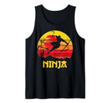 Ninja Vintage Shadow Warrior With Ninja Weapons Ninjas Tank Top