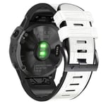 Garmin Fenix ​​​​7X/6X Pro/Tactix 7 silikone, læderurrem, 26 mm - hvid