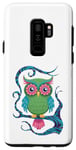Coque pour Galaxy S9+ Hibou floral art populaire asiatique design visuel hibou drôle