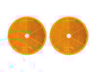 Rund reflex 80 mm gul skruvhål (2-pack) Valeryd