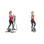 Sunny Health & Fitness Legacy Stepping Elliptical Machine, Total Body Cross Trainer with Ultra- Quiet Magnetic Belt Drive SF-E905 and Mini Stepper, Stair Stepper - SF-S0978