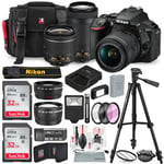 Nikon D5600 DSLR Camera with NIKKOR 18-55mm + 70-300mm Lenses W/ Total of 48 GB SD CARD, Telephoto & Wideangle Lens,Lens Handling Accessories with Basic Bundle
