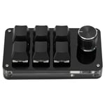 (Black)Stream Deck Mini Macropad Mini One Handed Mechanical Keyboard