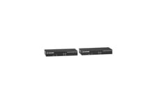 Black Box KVX Series KVM Extender over Fiber - 4K, Single-Head, DisplayPort, USB 2.0 Hub, Serial, Audio, Local Video - sender og modtager - KVM / audio / seriel / USB forlænger - TAA-kompatibel