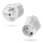 AIEVE European to UK Plug Adapter, 2 Pin EU to 3 Pin UK Plug Adapter,Euro to British Plug Adapter Converter travel adapter for Type C,E,F Plug(2-Pack)