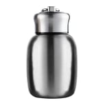 280ML/9.85Oz Small Mini Vacuum Insulated Water Bottle Portable Leakproof Travel Mug Stainless Steel Cold and Hot Thermal Flask for Kids Children Women School Office Coffee Milk Tea (Steel Color)