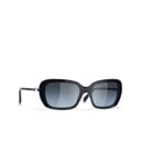 CHANEL Rectangular Sunglasses CH5427H Black/Blue Gradient