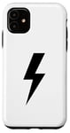 Coque pour iPhone 11 Lightning Bolt Noir pour homme Idée cadeau Thunder Strike