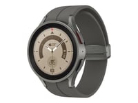 Samsung Galaxy Watch5 Pro - 45 Mm - Gris Titane - Montre Intelligente Avec Bracelet Sport - Affichage 1.4" - 16 Go - Lte, Nfc, Wi-Fi, Bluetooth - 4g - 46.5 G