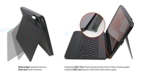 LMP Keyboard DefenderCase för iPad 10,9" Gen 10 Svenskt svart tangentbordsfodral USB-C