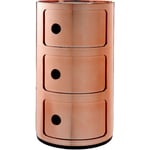 Componibili Metal Storage With 3 Compartments, Copper