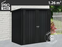 Redskapsbod Trädgårdsskjul/metallskåp 1,47x0,86x1,34m ProShed®, Antracit