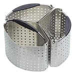 KitchenCraft Saucepan Divider Baskets, Stainless Steel Saucepan Divider, Pan Divider Set of 3, 20 cm (8''), Silver